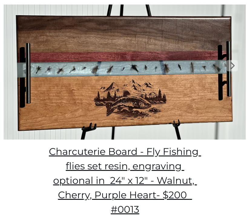 Fly Fishing Charcuterie Board