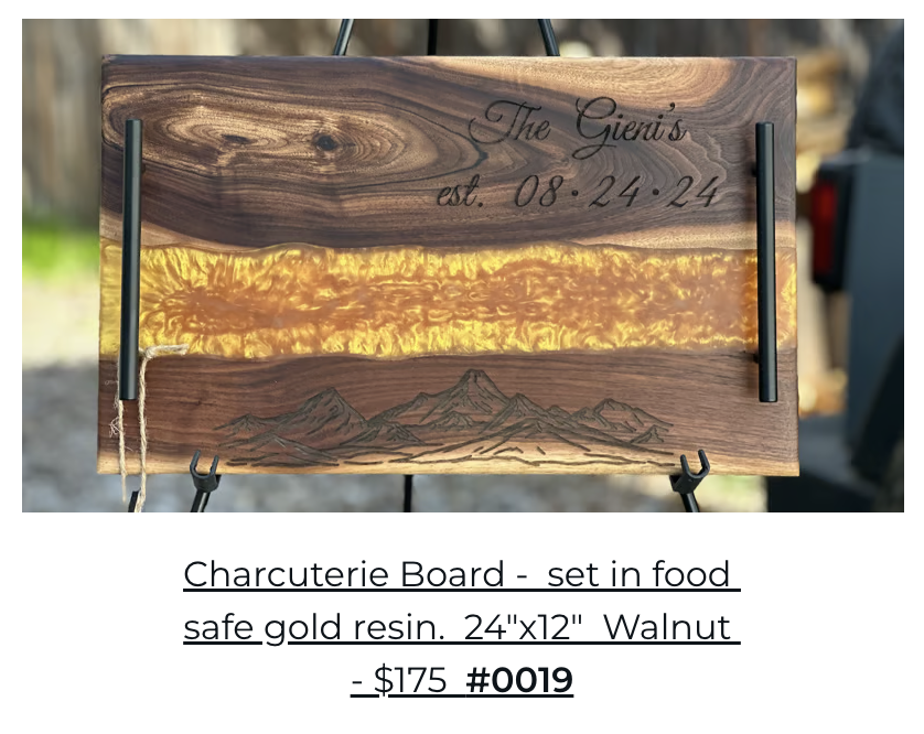 Custom Walnut Burl Charcuterie Board