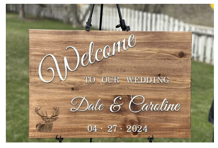 Large Personalized Wedding / Welcome / Store, etc... Sign