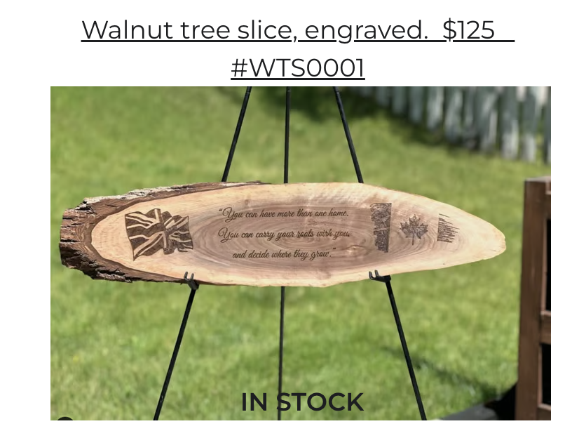 Personalized Engraved Walnut Slice Sign