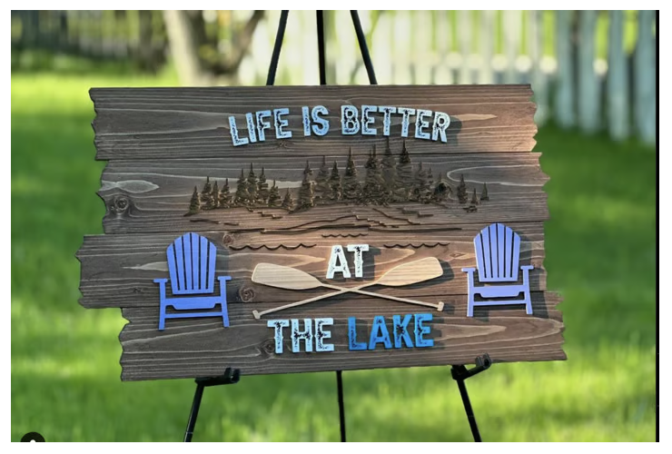 Life Is Better at the Lake Wood Sign