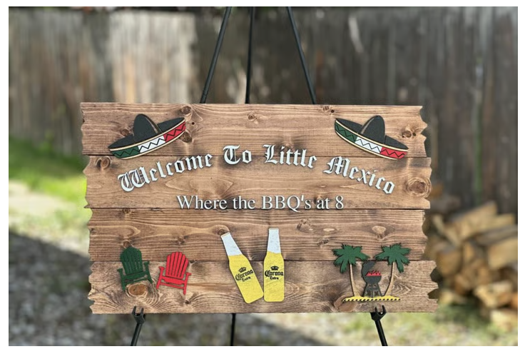 Customizable BBQ Sign