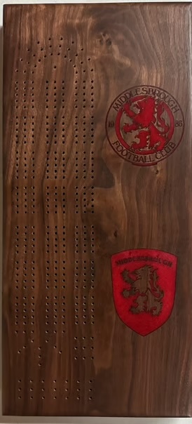 Handcrafted Walnut Cribbage Board