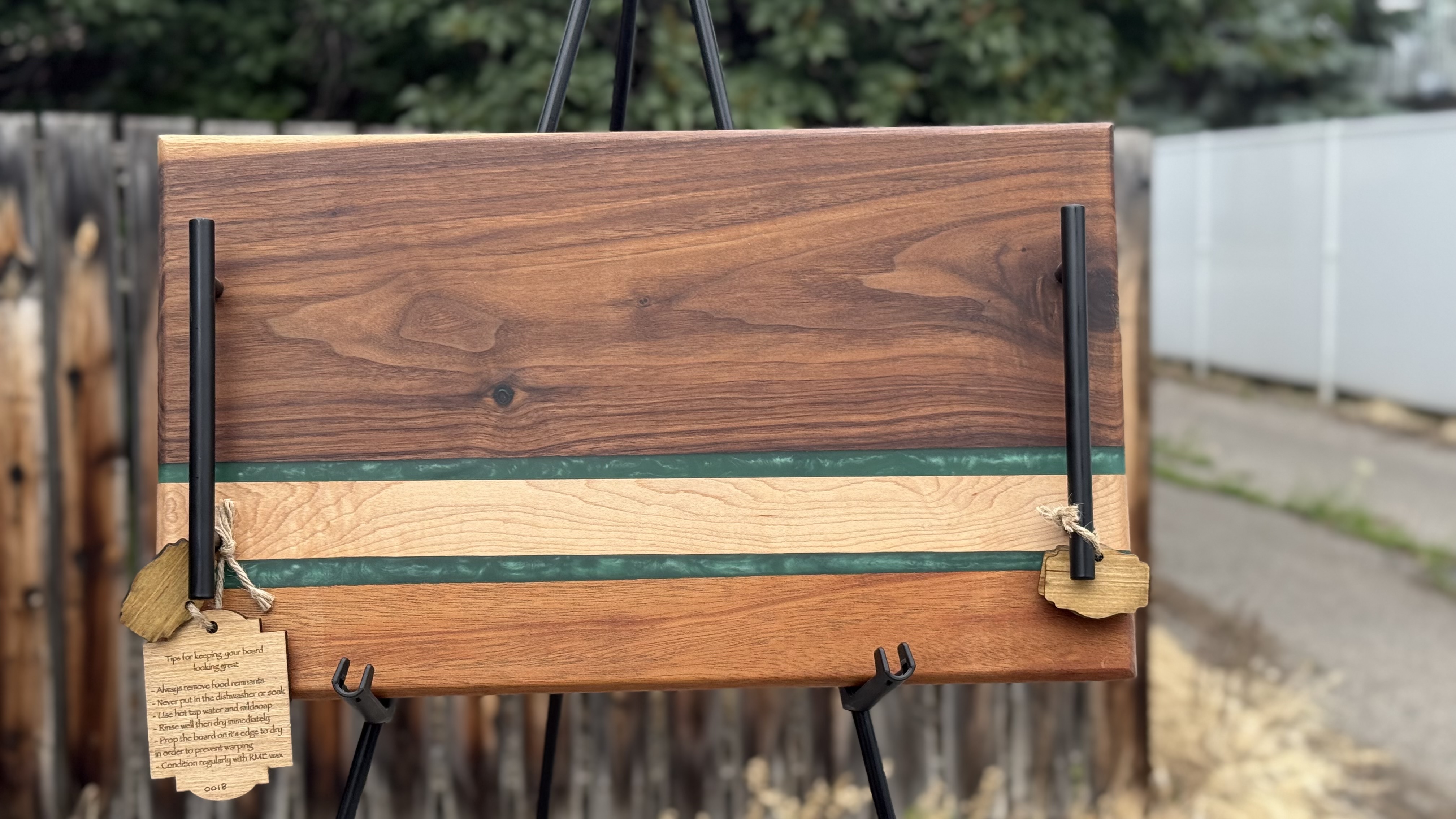 Charcuterie Board in walnut, maple and mahogany