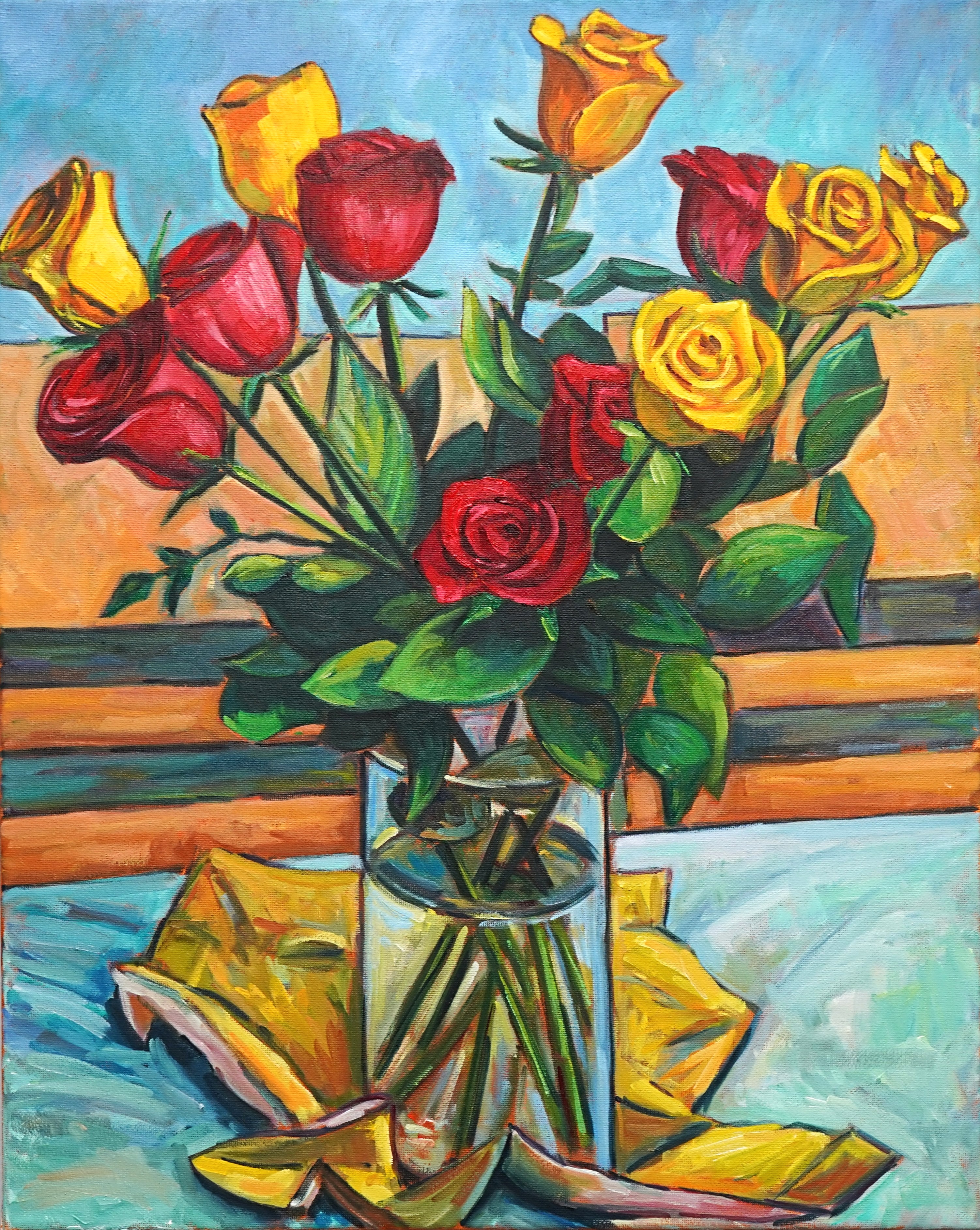 Red and Yellow Roses