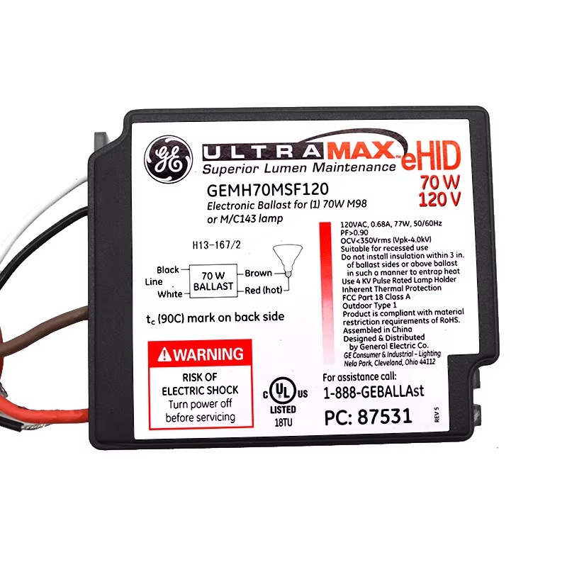 120V 60HZ 70W GEMH70 MSF Metal Halide Electronic Ballast