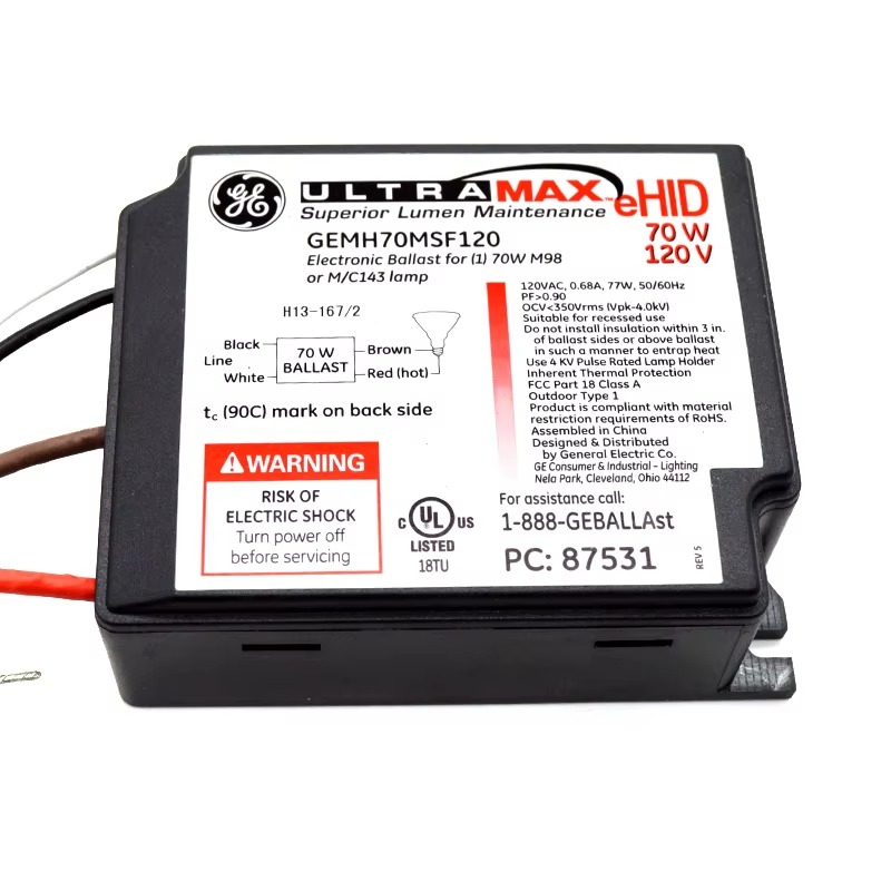 120V 60HZ 70W GEMH70 MSF Metal Halide Electronic Ballast