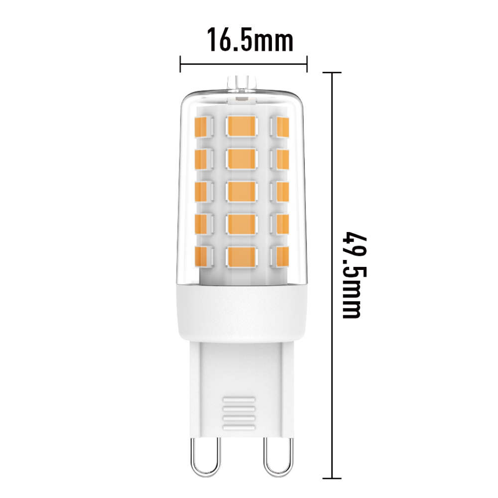 2.6W 110-120LM/W 360LM AC230V G9 LED Bulb