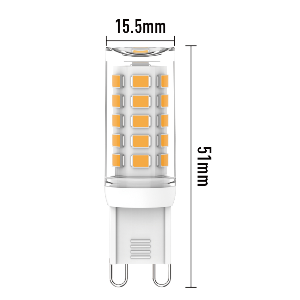 Dimming 3W 100-110LM/W 330LM AC230V LED G9 Bulb, 2000K-3000K, Sunset style