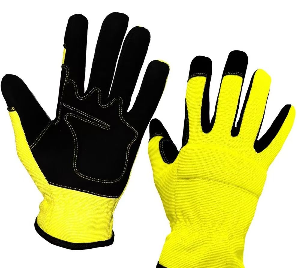 A pair of work gloves