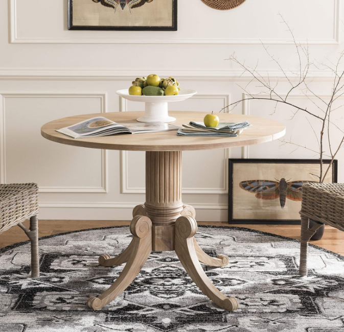 Home Forest Traditional Rustic Natural Drop Leaf Dining Table