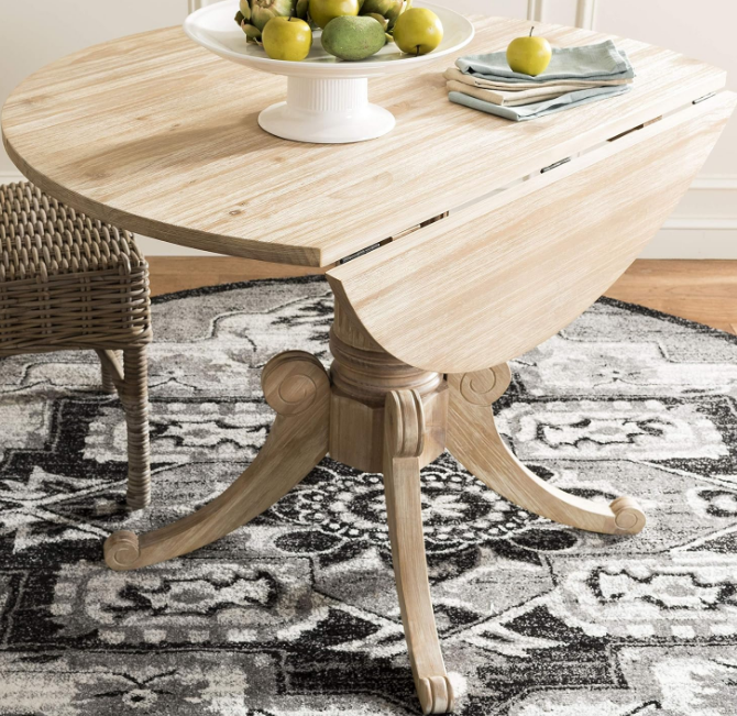 Home Forest Traditional Rustic Natural Drop Leaf Dining Table