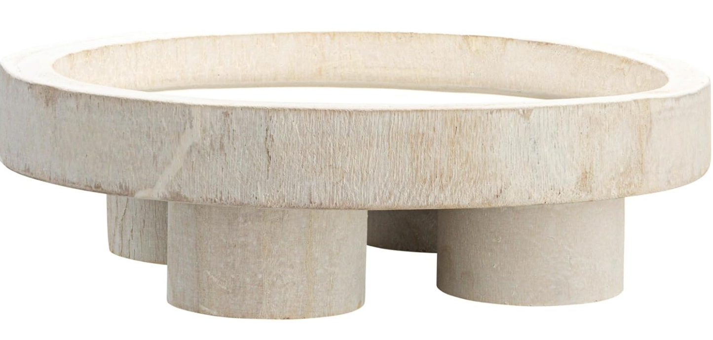 Paulownia Wood Pedestal Tray