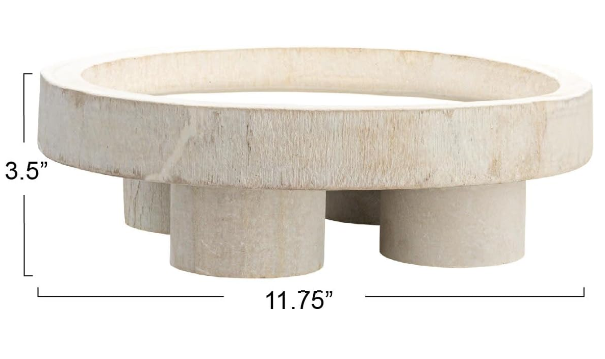 Paulownia Wood Pedestal Tray
