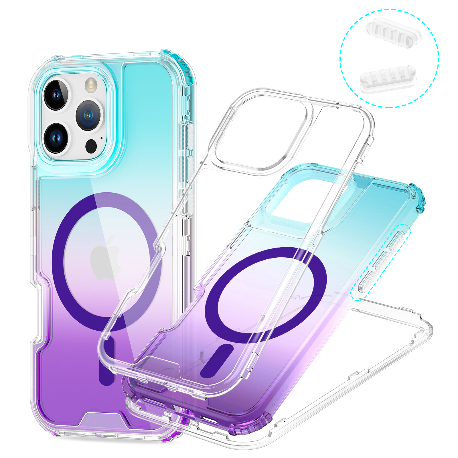 3 in 1 360 degree Gradient Case with MagSafe