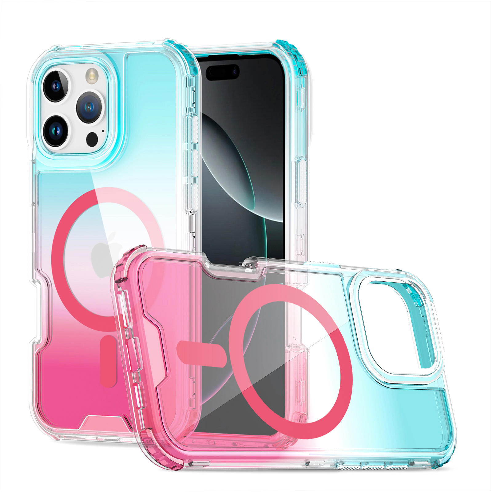 3 in 1 360 degree Gradient Case with MagSafe