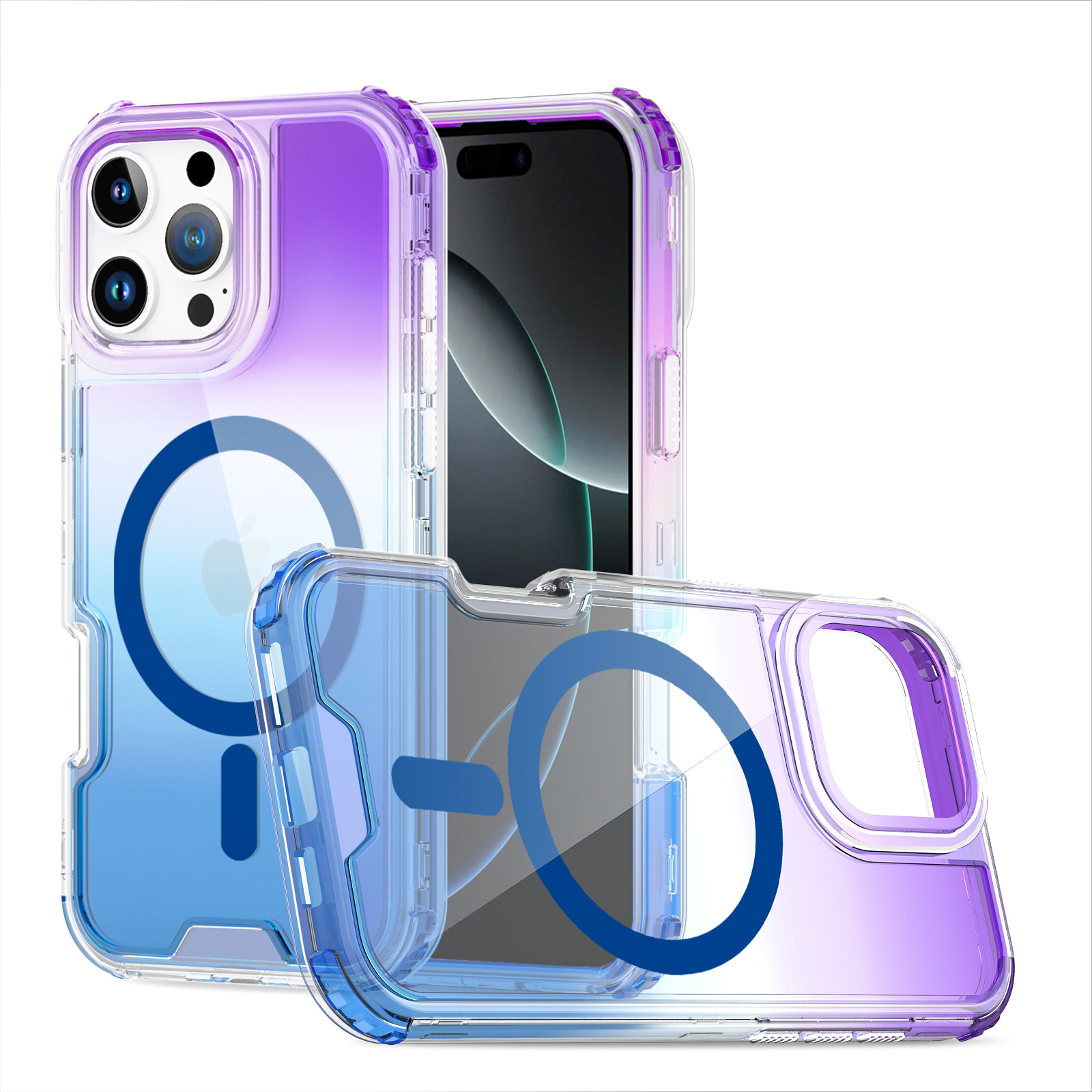 3 in 1 360 degree Gradient Case with MagSafe