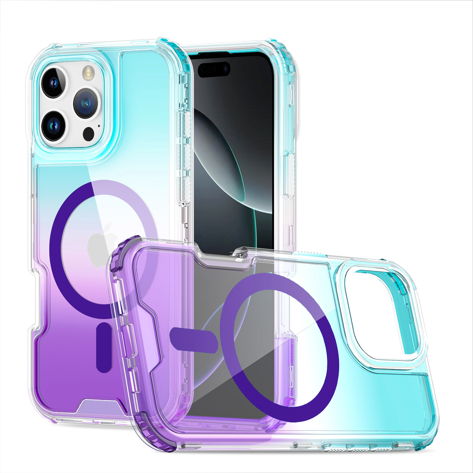 3 in 1 360 degree Gradient Case with MagSafe