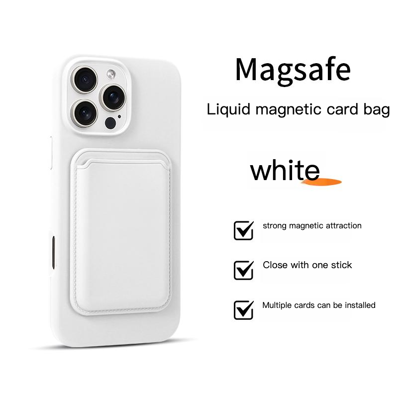 Magsafe Liquid Magnetic case + Card Bag
