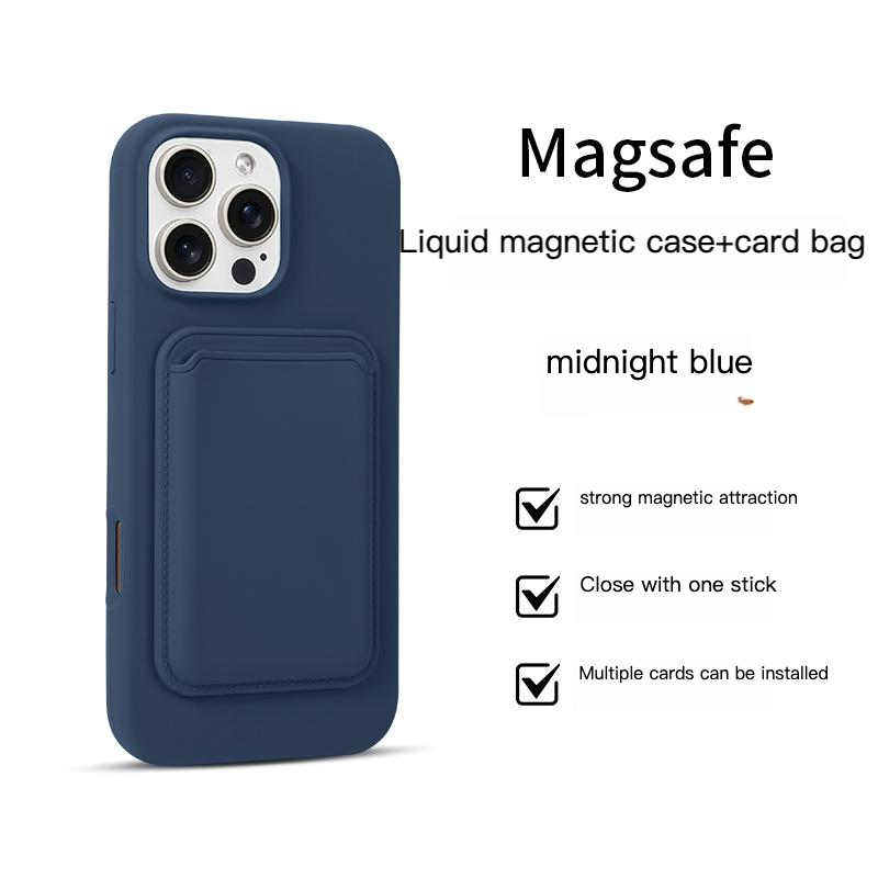 Magsafe Liquid Magnetic case + Card Bag