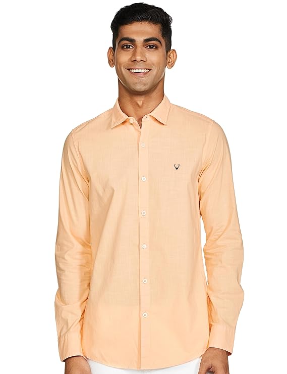 Orange Men's Slim Fit Shirt