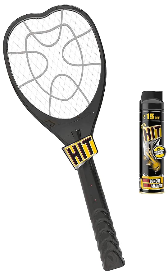Brand HIT Colour Black Style Electric Racket Material Plastic Number of Pieces 1 Is Electric Yes Target Species Fly, Mosquito Net Quantity 1 count