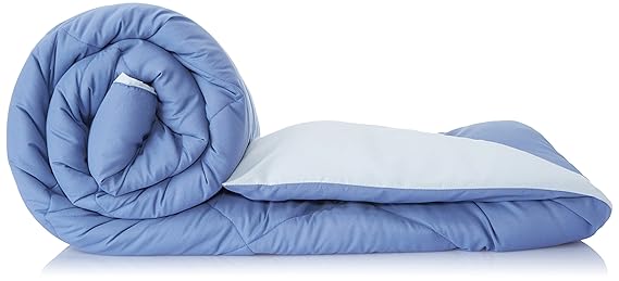 Solimo Microfibre Reversible Comforter, Single (Stone Blue & Silver Grey, 200GSM)| TC - 50