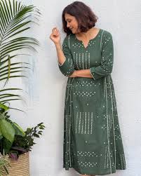 Green Printed Dress