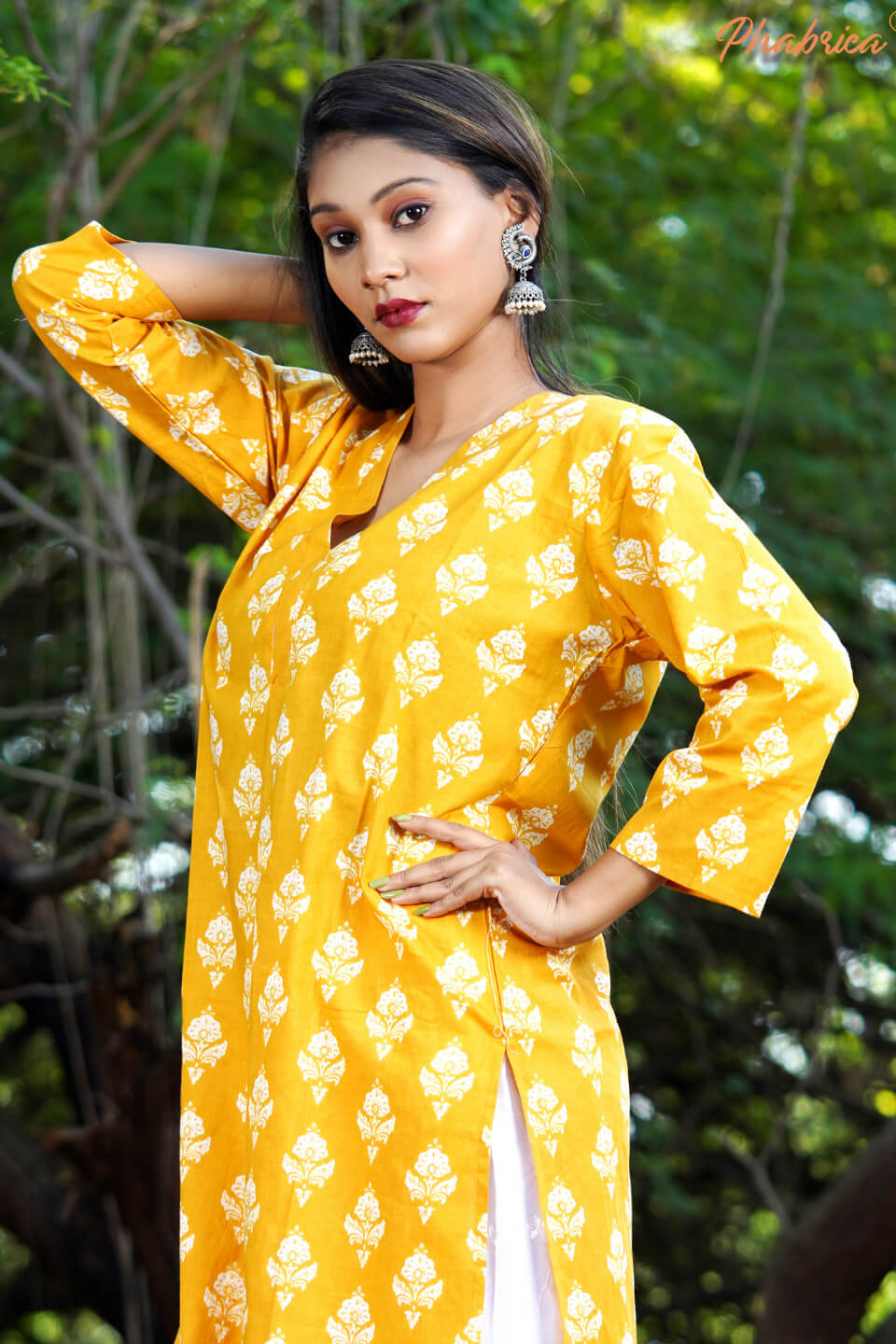 Yellow Straight Ethnic Kurti