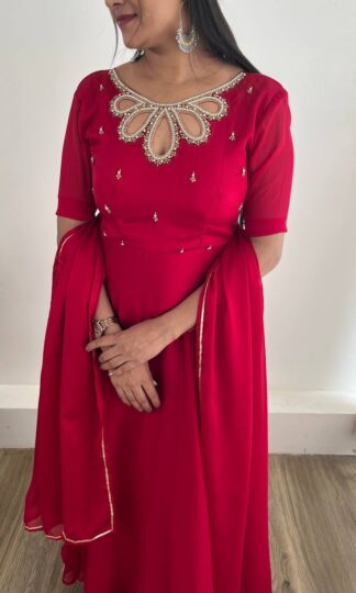 Red Anarkali Dress
