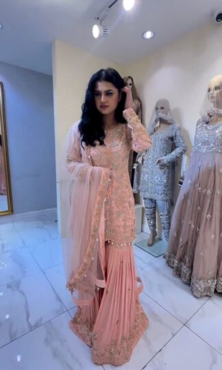 Elegant Peach Traditional Outfit