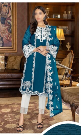 Embroidered Blue Kurta