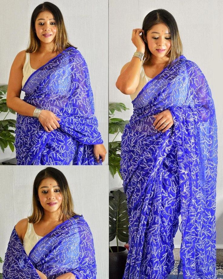 Elegant Blue Saree