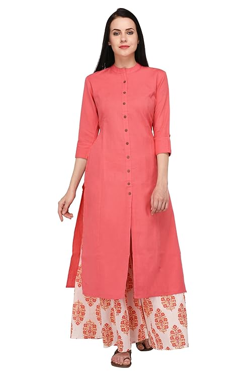 Women's Cotton Solid Readymade Salwar Suit Set