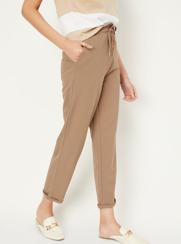 Kalki  Max Women Solid Knit Trousers