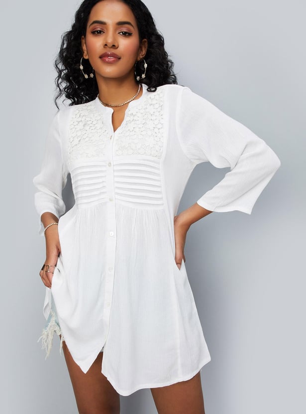 Women Lace Detail Tunic