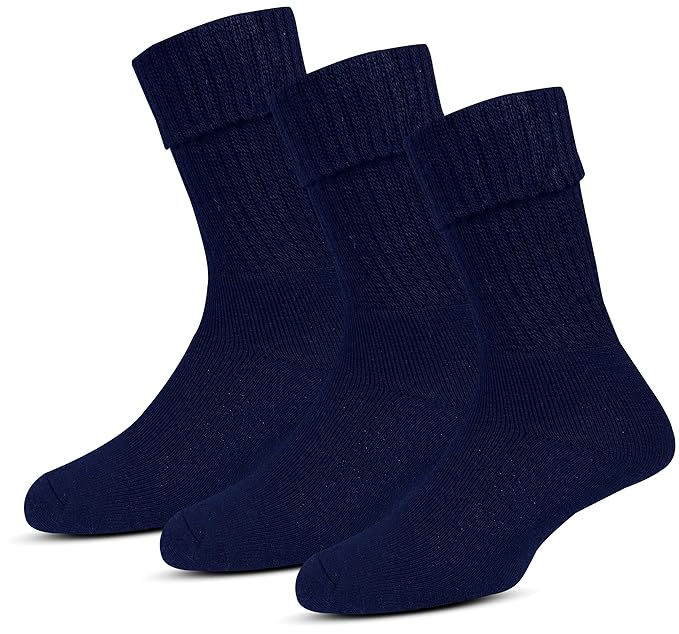 ROYAL CLASS Women Calf Length Towel Terry Thick Woolen Winter Wear Socks, Cushioned Warm Thermal Socks For Women (Pack of 3 Pairs)
