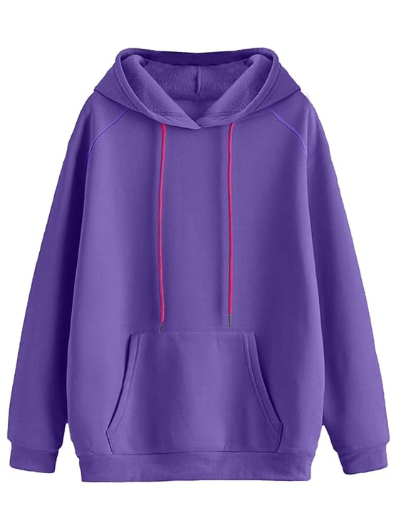 JUNEBERRY Women Sweatshirt with Hoodies, Fleece Material Full Sleeves Jumper Women Winter Wear, Hooded Neck Regular Fit Long Sleeve Womens Sweatshirt, Winter Wear for Women
