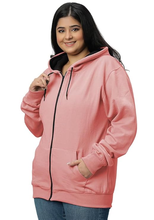 Wear Your Opinion Women's Plus Size Fleece Zipper Hoodie Jacket