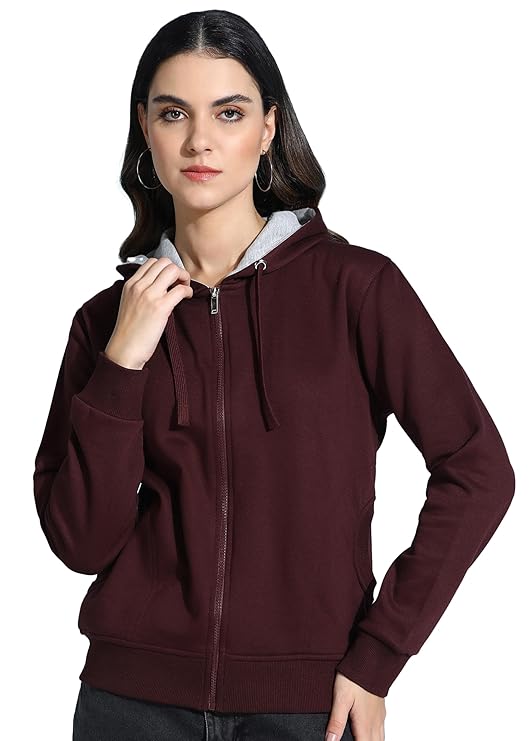 Women's Cotton Hooded Neck Sweatshirt