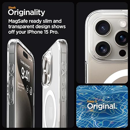 Spigen Ultra Hybrid Magfit Back Cover Case Compatible with iPhone 15 Pro (TPU + Poly Carbonate | White)