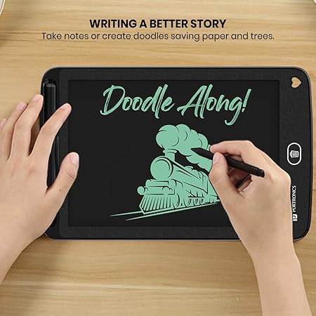 Portronics Ruffpad 8.5E Re-Writable LCD Writing Pad with Screen 21.5cm (8.5-inch) for Drawing, Playing, Handwriting Gifts for Kids & Adults,
