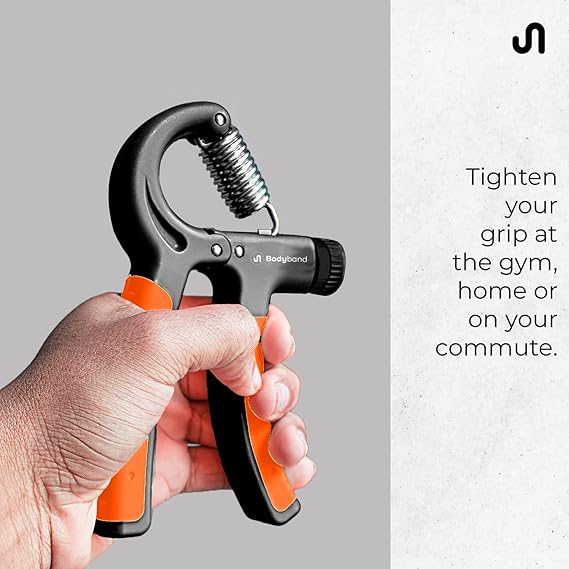 Bodyband Hand Grip Workout Strengthener, Adjustable Hand Gripper for Men & Women for Gym Workout Hand Exercise Equipment to Use in Home for Forearm Exercise, Finger Power Gripper