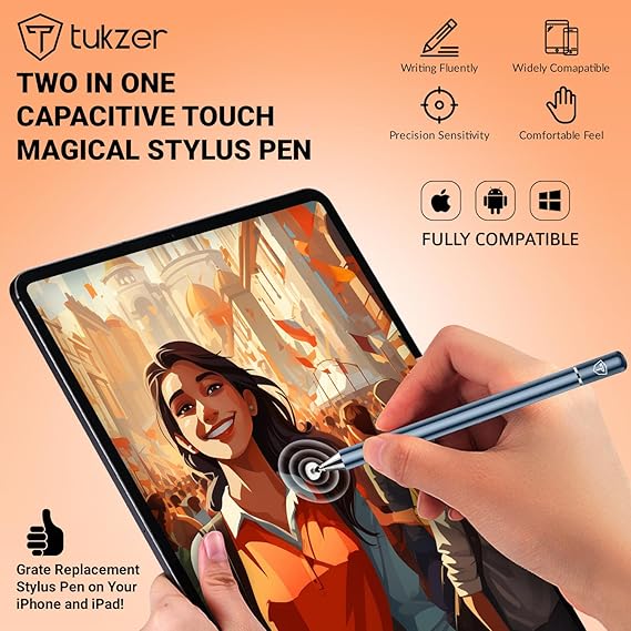 Tukzer Universal Stylus Pen for Smartphone/Tablet/iPad/Pro/Air/iPhone/iOS/Android/All Touch Screens Devices