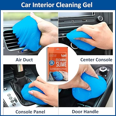 LAZI Blue Multipurpose Car AC Vent Dashboard Interior Dust Dirt Cleaner Cleaning Gel