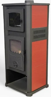 STUFA KALOROSA C/FORNO ROSSA 12,1 KW