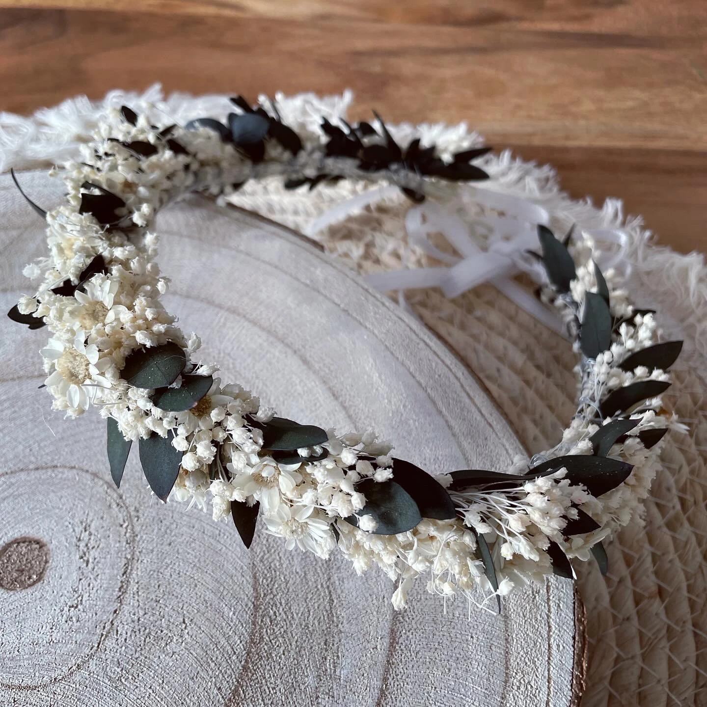Haarkranz aus Trockenblumen