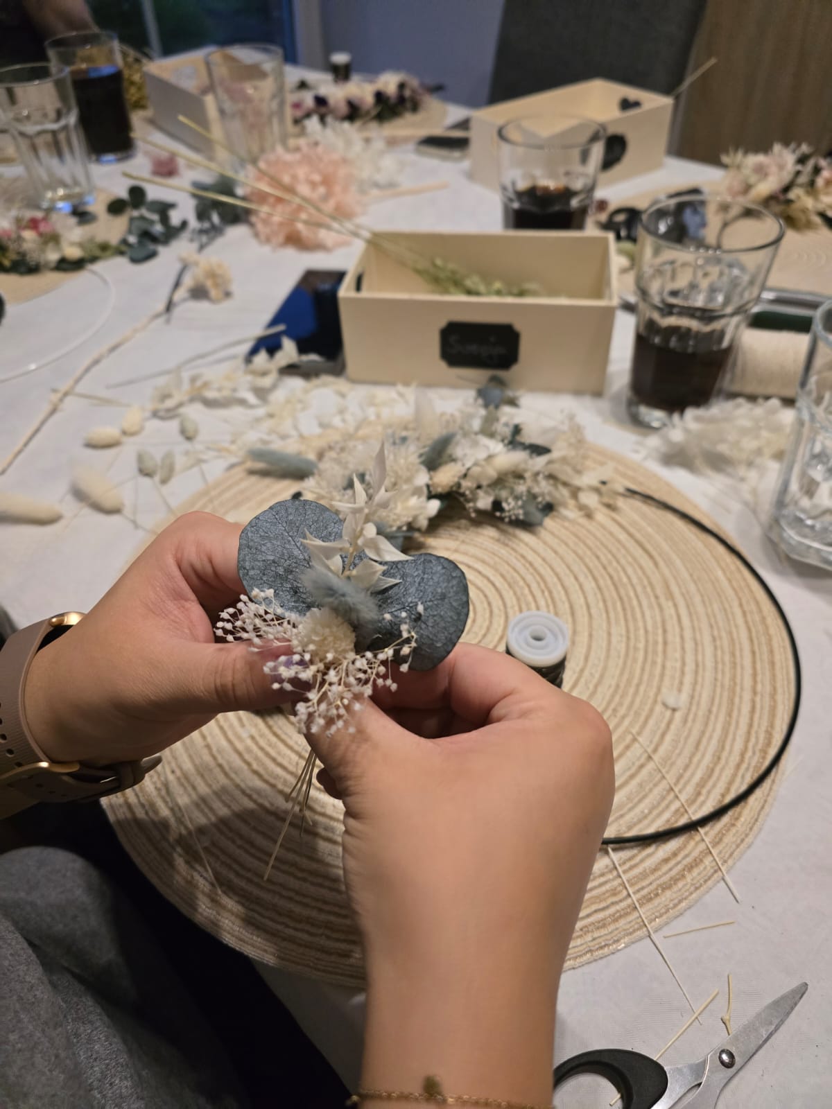 Trockenblumen-Workshop Kindergeburtstag