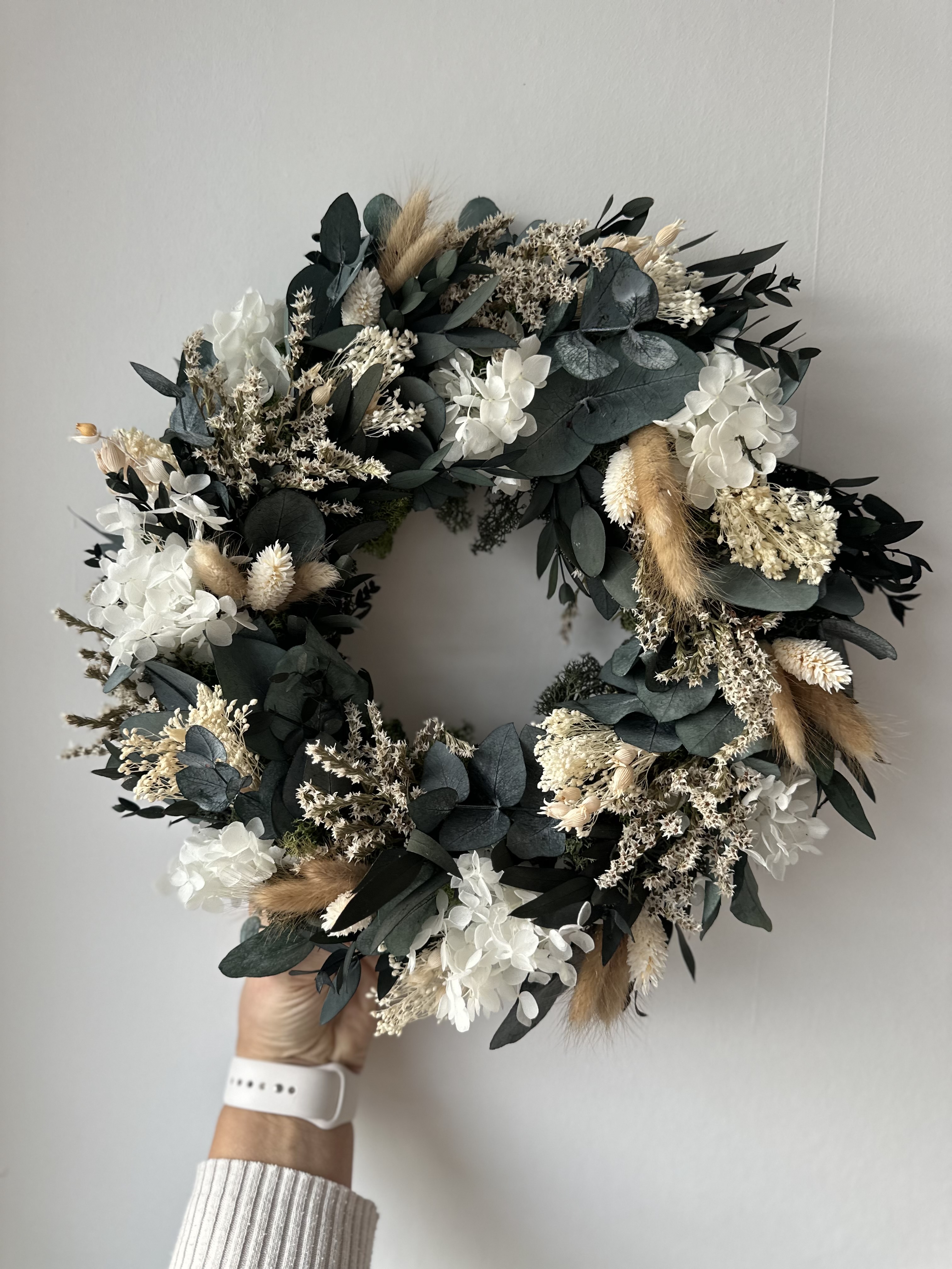 Kranz aus Trockenblumen und Islandmoos ca. 34cm