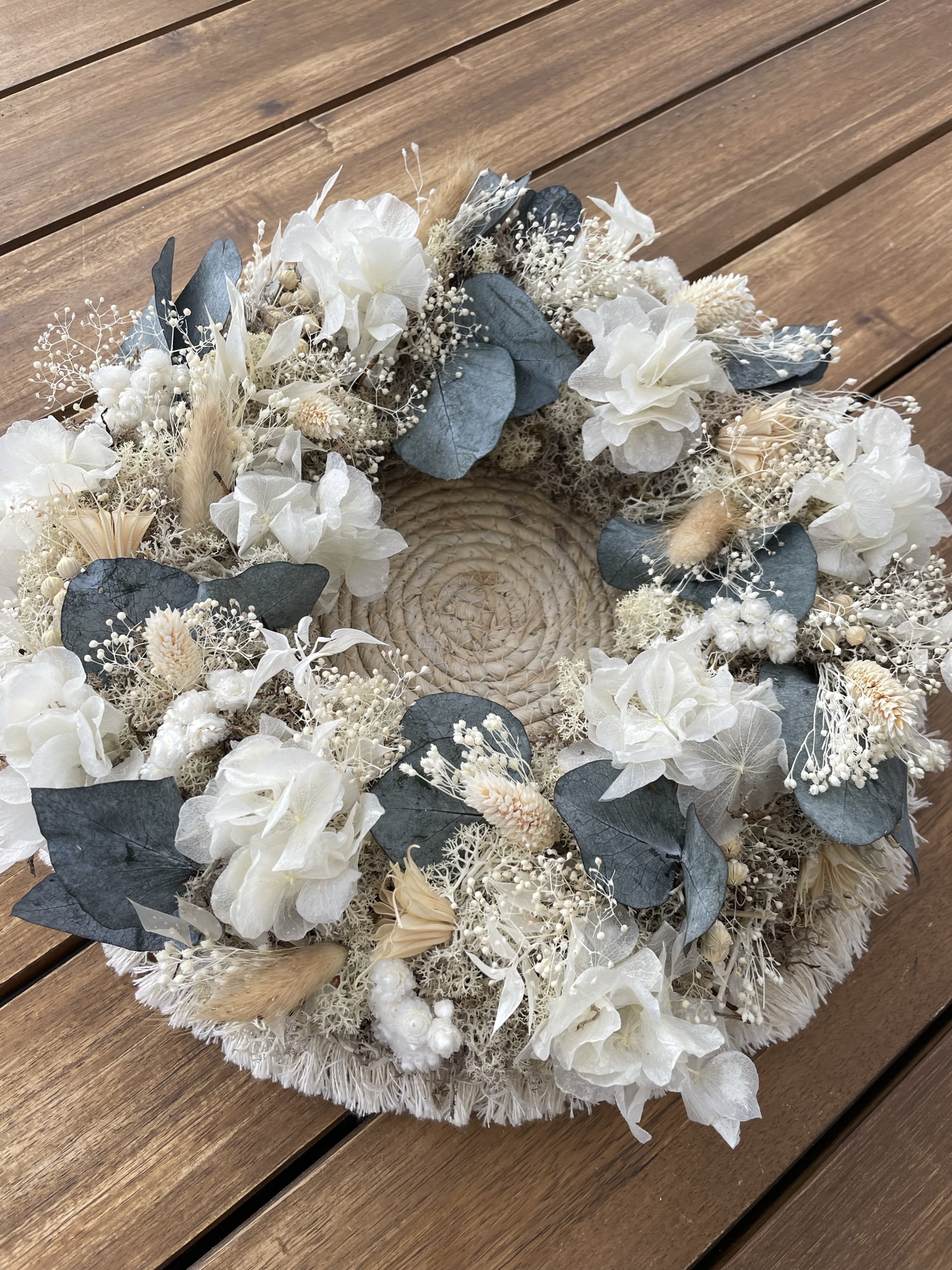 Adventskranz mit Trockenblumen